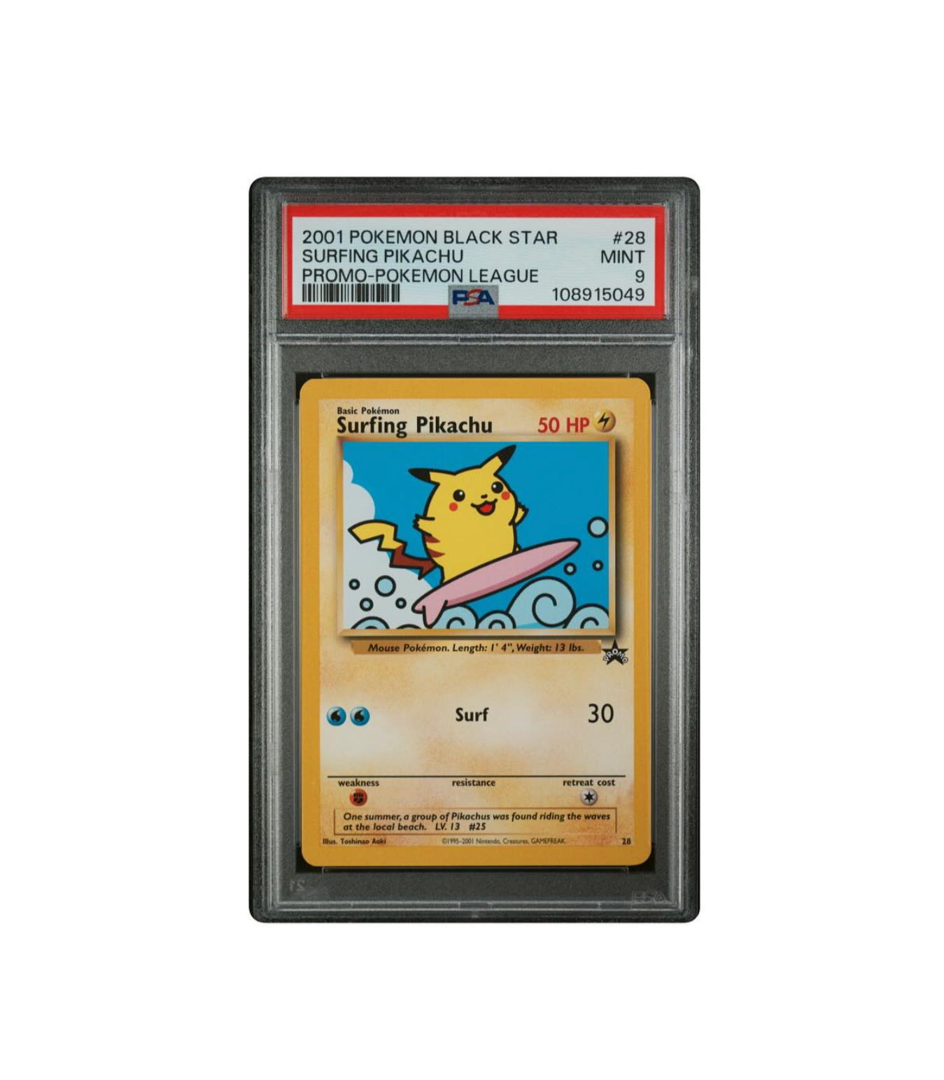 Surfing Pikachu | Wizards Black star promo | PSA 9